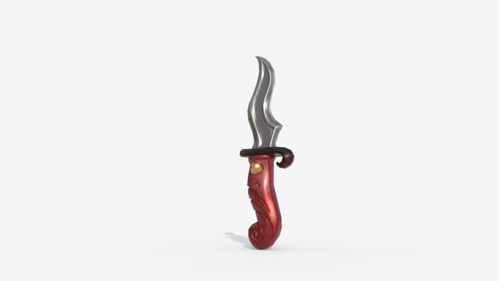 Stylized Fantasy Dagger - Low Poly Game Ready Swor preview 4