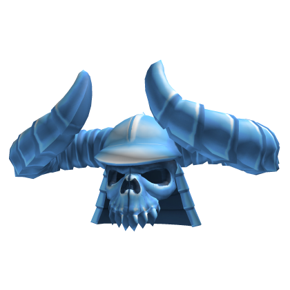 Flaming Cyan Horned Helmet | Addon Roblox item