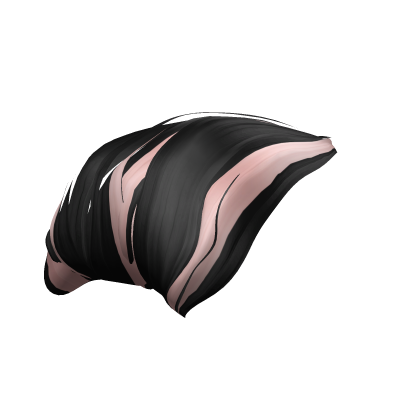 Black and Pink Hightlight Y2k Pouf Hair Bump
