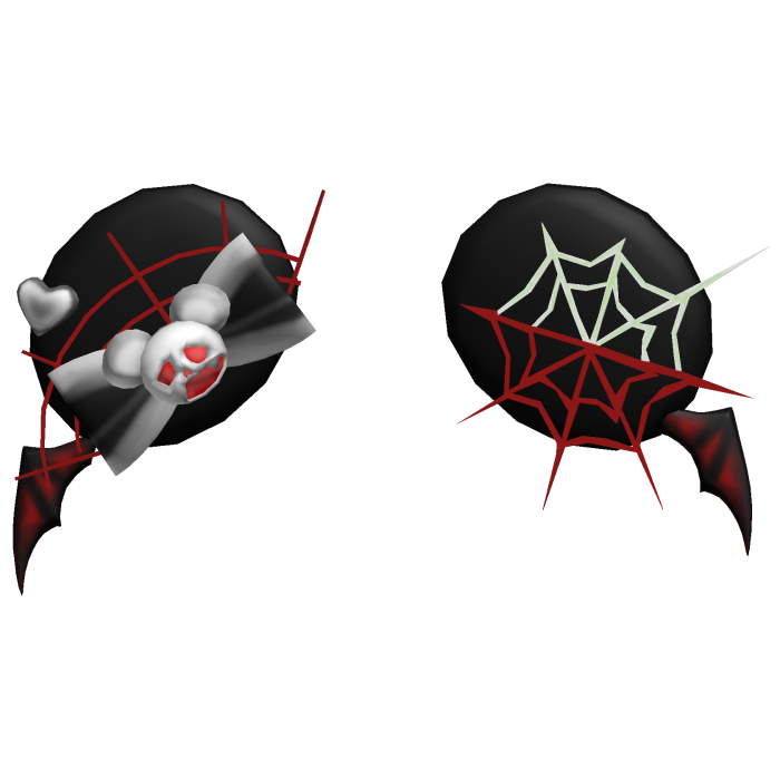 black red halloween bat ears
