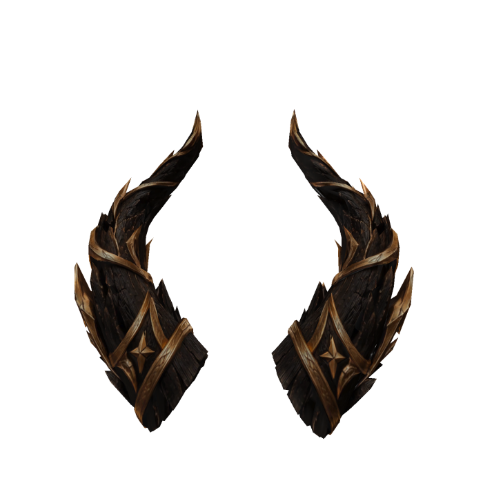Darkwood [BLACK/GOLD] horns [PBR]