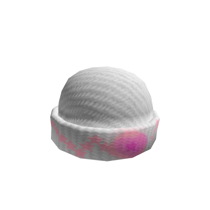 White Pink Beanie