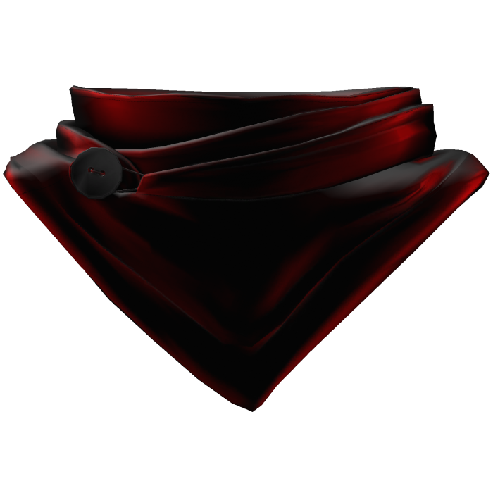 Buttoned Vamp Red Neck Scarf
