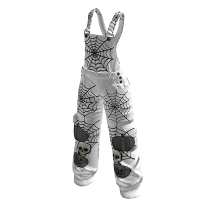 Halloween Overalls White