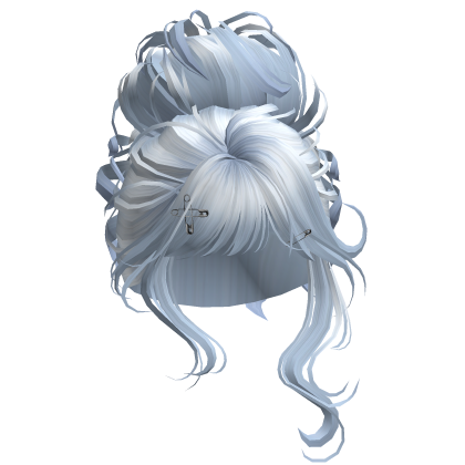 Elegant Princess Wispy Bun (Sky Blue)