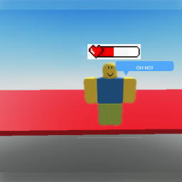 if you touch the damage block you get 1- Damage