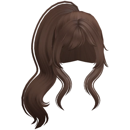 Cute Pretty Wavy Side Hair (Brown) Roblox item render