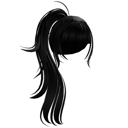 Black Messy Ponytail Roblox item