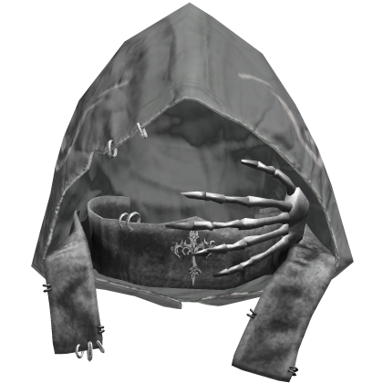 White Emo Skeleton Cross Grunge Gothic Hood