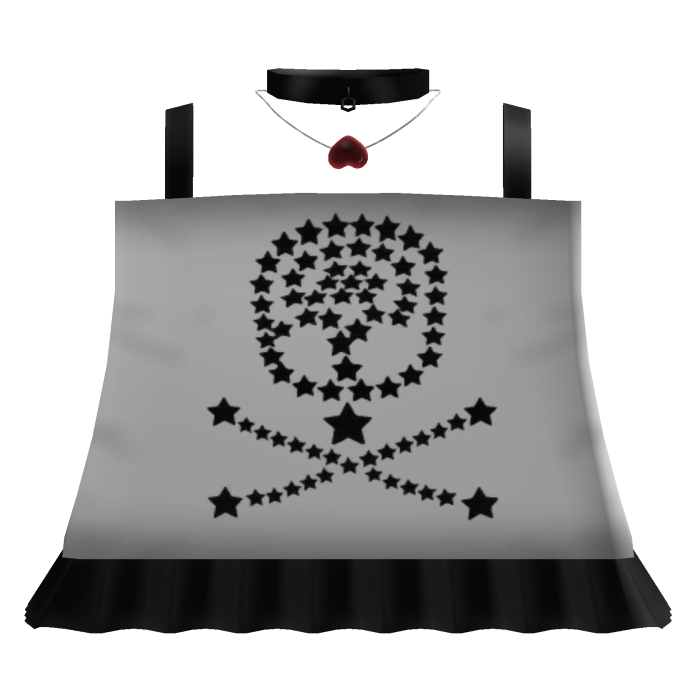emo gothic skull studded dress with red necklace