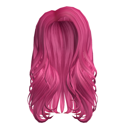 Y2K Gyaru Flowy Messy Long Wavy Hair (Hot Pink) Roblox item