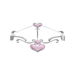 cupid arrow tiara (pink&silver)