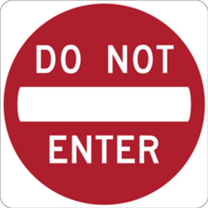 Do not enter sign Roblox decal