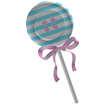 sweet button lollipop pink blue