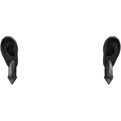さ 00g silver spike earrings + ears / black Roblox item