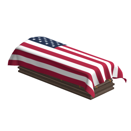 Flag Draped Casket