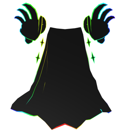 Rainbow Cartoony Cape and Pauldorn