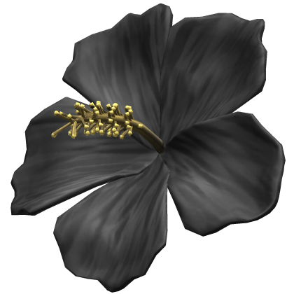 Black Hibiscus Summer Hair Flower Roblox item
