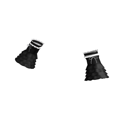 🤍 pretty lace frilly wrist cuffs black white thumbnail