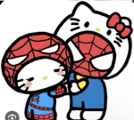 Hello kitty and spider man love