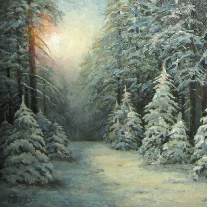 Snowy Forest Painting Roblox decal