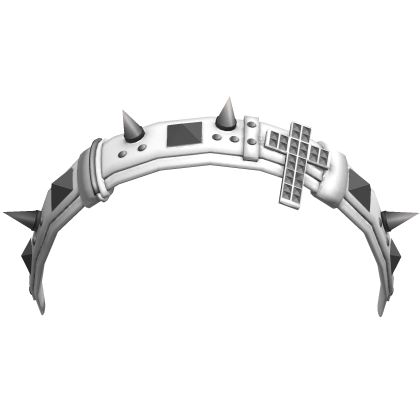 White Goth Vkei Spiky Headband w Studded Cross Roblox item