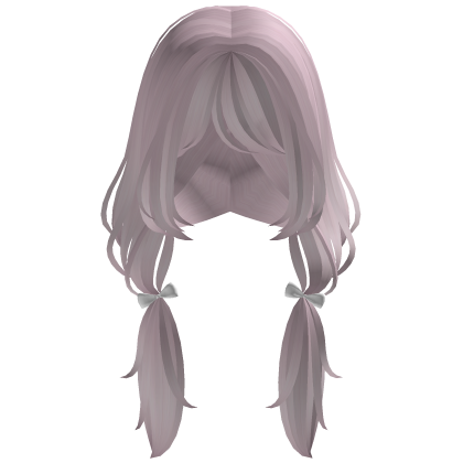 Loose Messy Low Pigtails Baby Pink