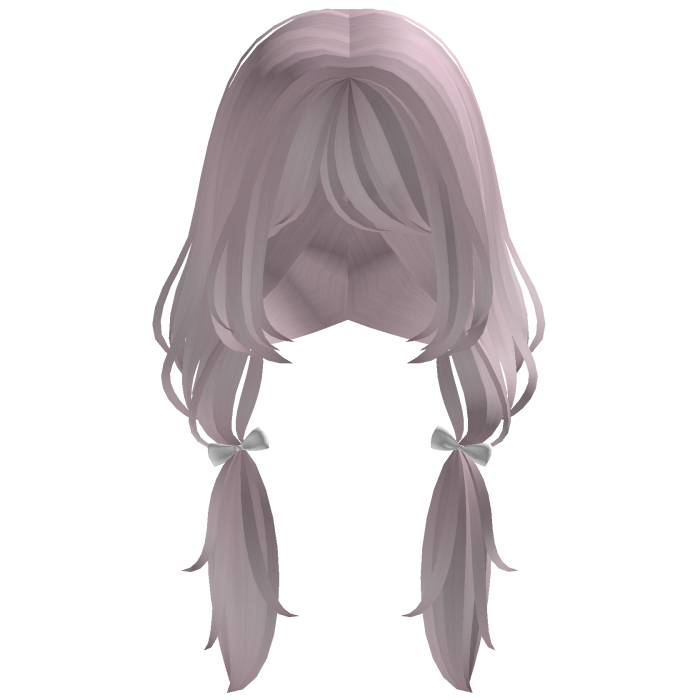Loose Messy Low Pigtails Baby Pink
