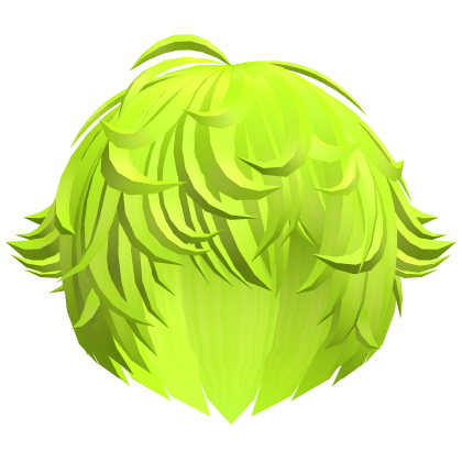 green emo moe vkei messy anime hair with tufts Roblox item
