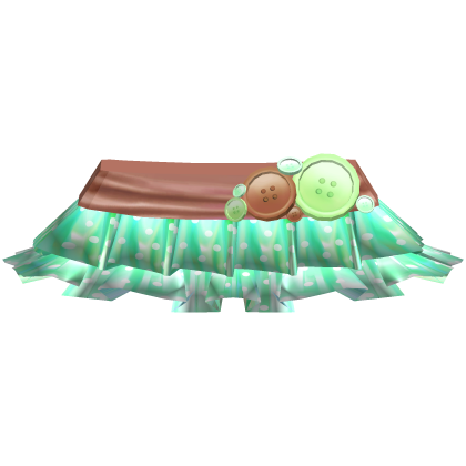Polka Dot Two Layered mini Skirt in Chocolate Mint