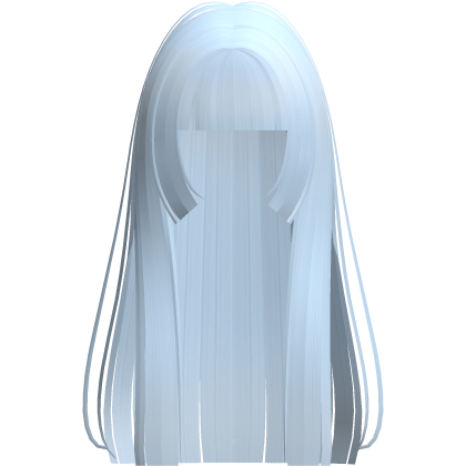 gothic long straight hime emo light blue hair