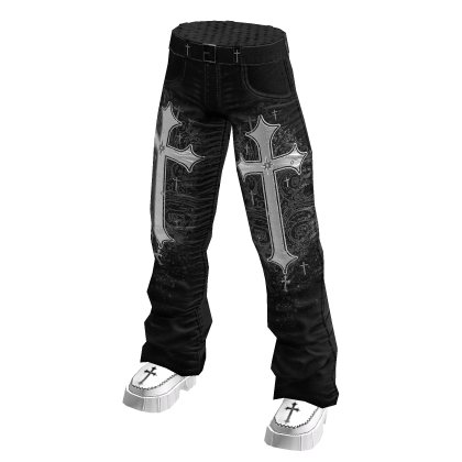 Black Y2k Gothic Jeans