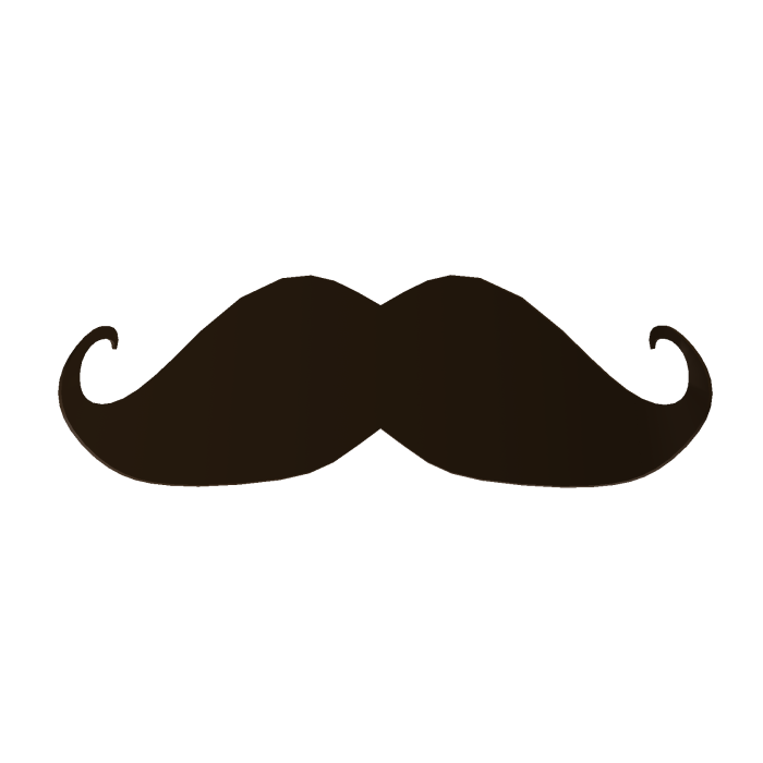 Cute Kawaii Silly Mustache Moes