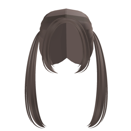 . ‿ ♡ long dust brown straight gorg pigtails