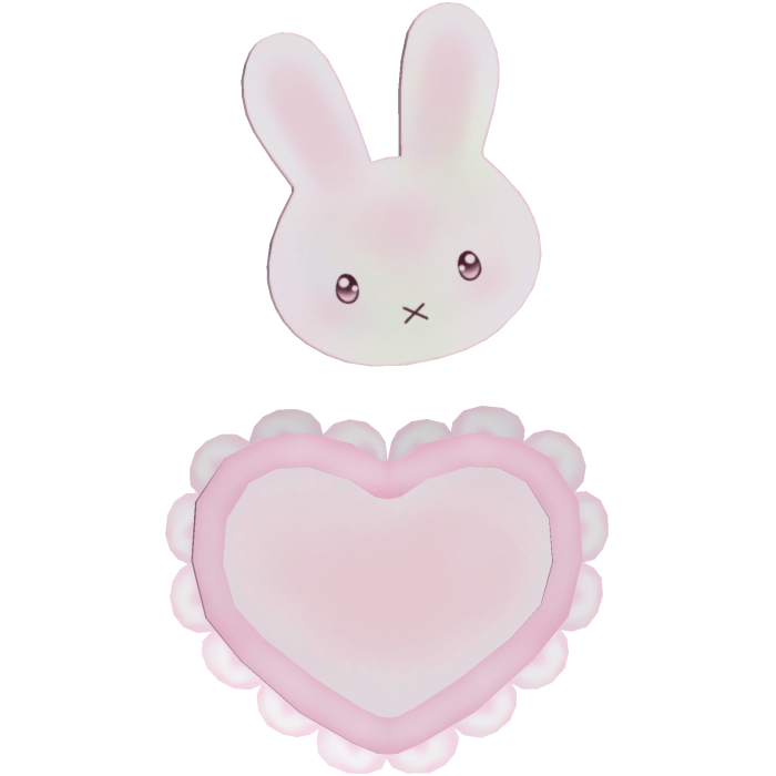 Cute Ruffled Heart Miffy Hairclip