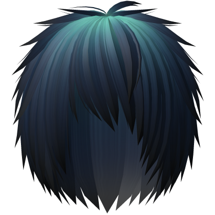 Vkei Scene Green Black Long Emo boy hair Roblox item