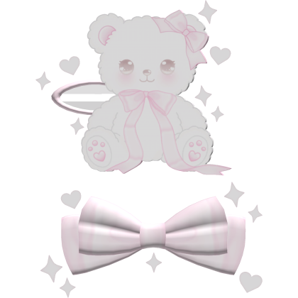 sparkly bow bear clip