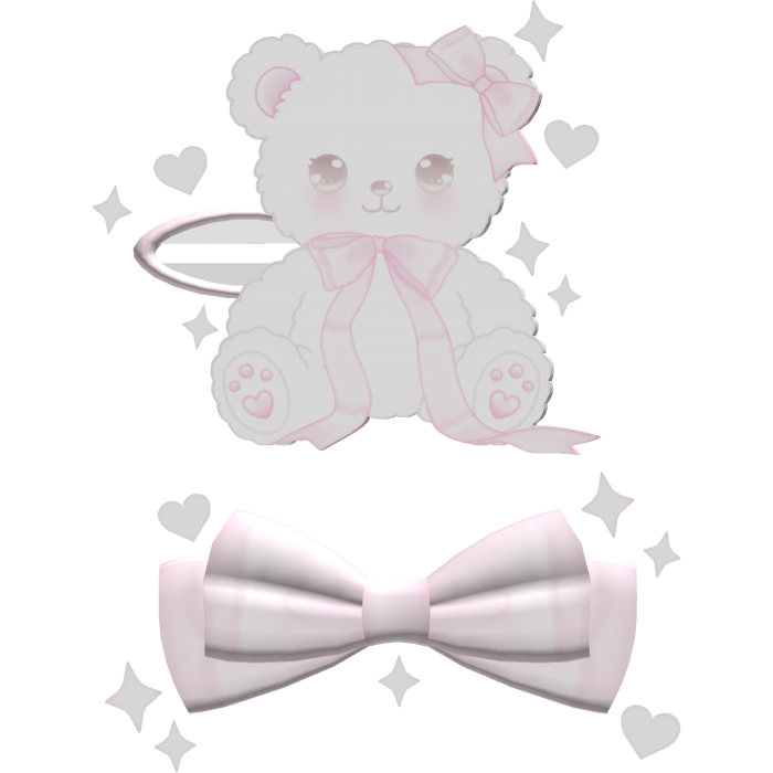 sparkly bow bear clip