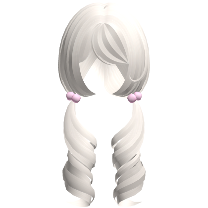 adorable dolly curly pigtails w bobbles in plat Roblox item