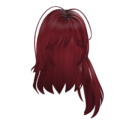 Cute Long Preppy Hair (red) Roblox item