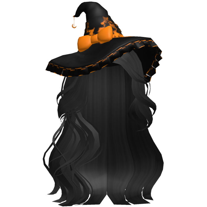 Halloween Side Swept Witch Hair (Black)