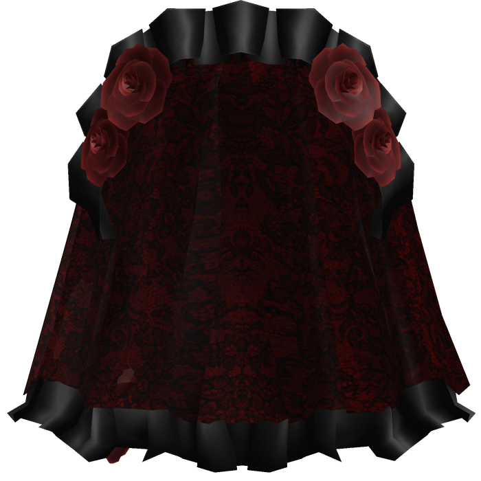 Black Red Victorian Gothic Veil w Roses