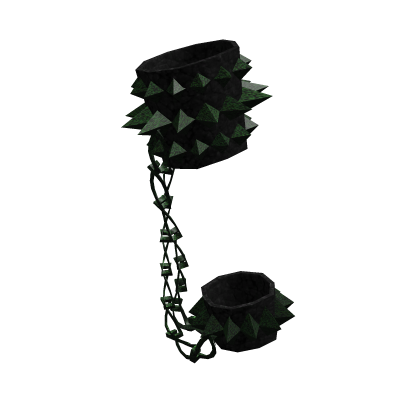 Chain Spike Punk Leg Bracelets | Black Toxic Green thumbnail