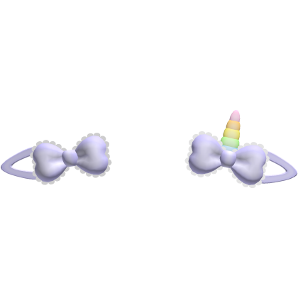 unicorn cat hairclips in purple and black