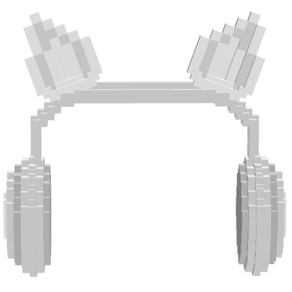 8bit White Headphones