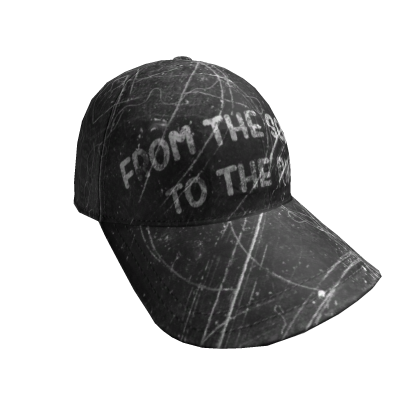 sideswept black & white punk cap (fits hair) Roblox item