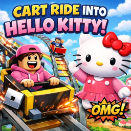 Cart ride into MASSIVE hello kitty