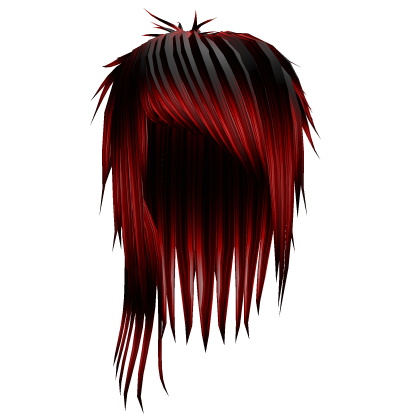 Scene 2000's Emo Vkei Side Sweep Black & Red Hair Roblox item