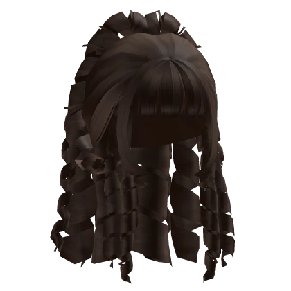 Roblox hair preview for glamorous half up princess curls in brown