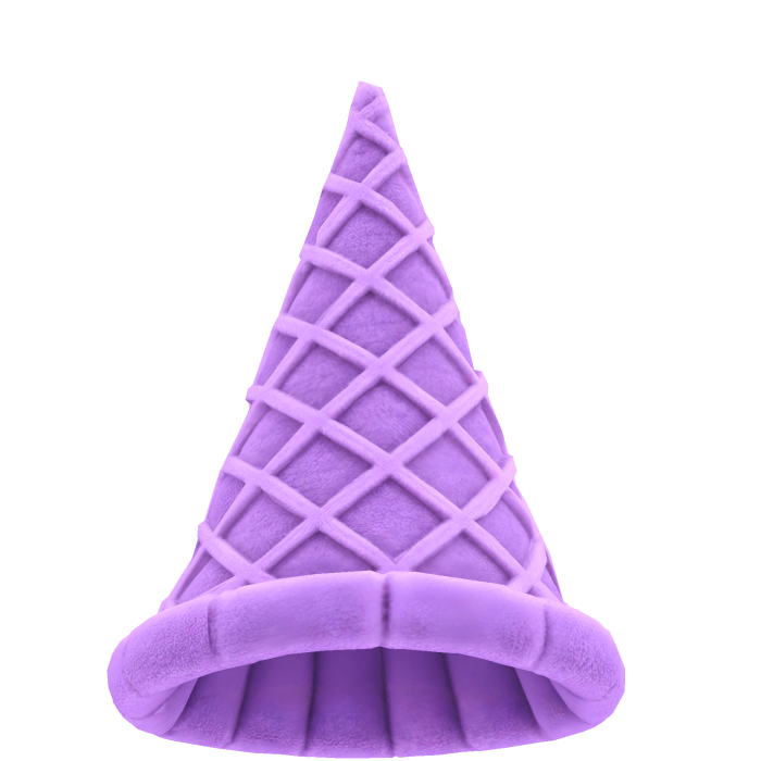 Lavender Plush Waffle Cone Hat
